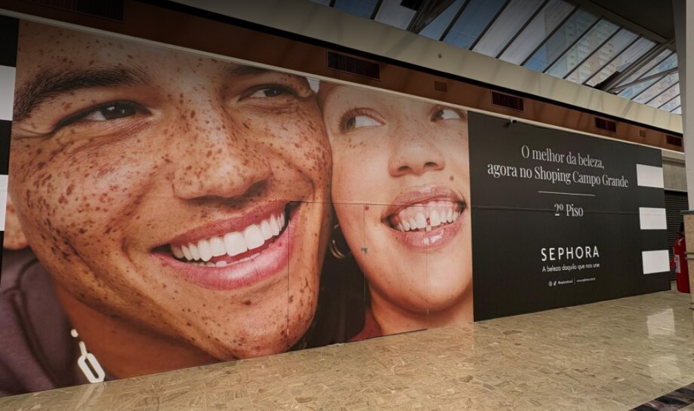 Fachada da Sephora será inaugurada no Shopping Campo Grande em 3 de outubro.