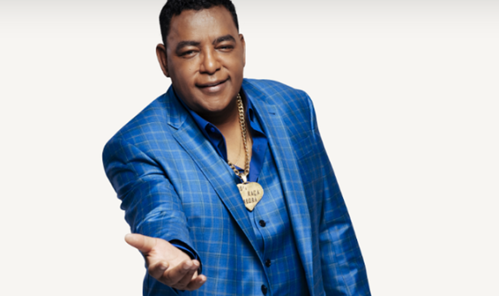 Grupo Raça Negra em apresentação ao vivo no palco