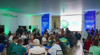 Autoridades durante o lançamento oficial da ExpoRibas 2026 em Ribas do Rio Pardo.