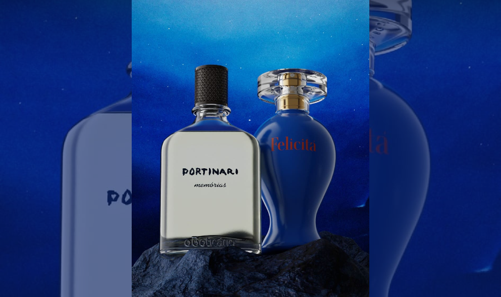 Frascos de Portinari Memórias e Felicitá, clássicos da linha Boticollection, relançados pelo Boticário.