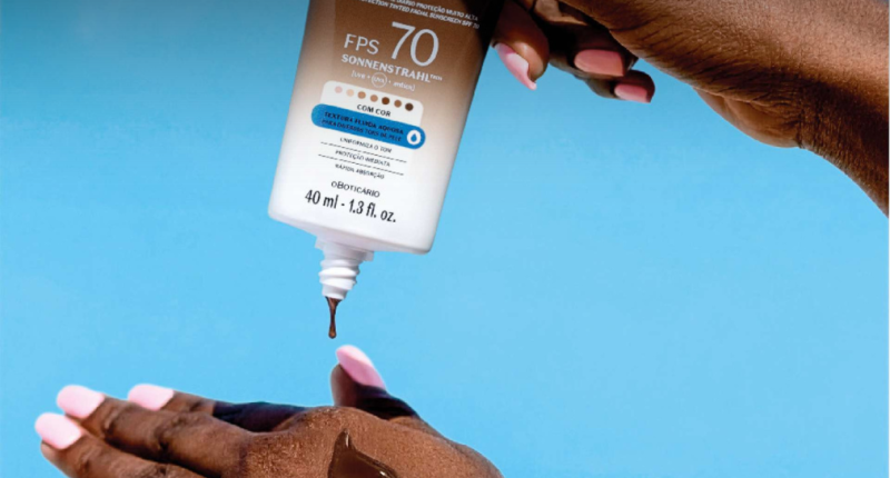 Nova linha Boti.Sun Cores do Boticário, com oito tonalidades de protetor solar facial com cor e FPS 70.