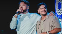 Dupla sertaneja Kaio & Gabriel se apresenta em Campo Grande ao lado do grupo Kamisa 10 na gravação do novo DVD