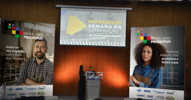 Empresários participam do Roadshow Brasil Mais Produtivo no Senai da Construção em Campo Grande.