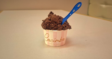 Novo Gelato Whey sabor chocolate, lançado pela Cacimba Sorvetes em parceria com a NCS Advanced