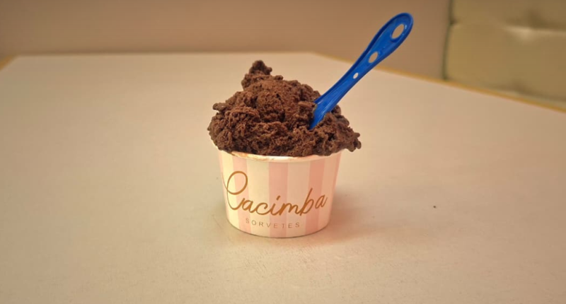 Novo Gelato Whey sabor chocolate, lançado pela Cacimba Sorvetes em parceria com a NCS Advanced