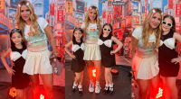Mariah Cristianini e Heloísa Moraes usam looks fashion kids em evento da collab Malu Pires x Balearic Sneakers em Campo Grande.