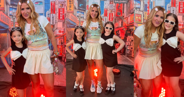 Mariah Cristianini e Heloísa Moraes usam looks fashion kids em evento da collab Malu Pires x Balearic Sneakers em Campo Grande.