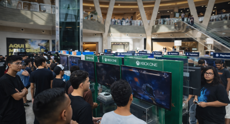 Exposição do Museu do Videogame Itinerante no Shopping Bosque dos Ipês.