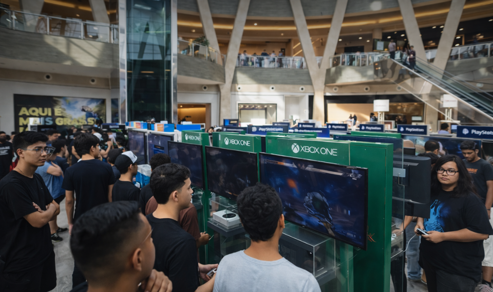 Exposição do Museu do Videogame Itinerante no Shopping Bosque dos Ipês.