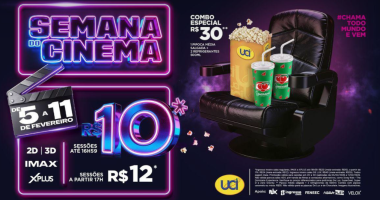 Cartaz do UCI Bosque dos Ipês para a Semana do Cinema
