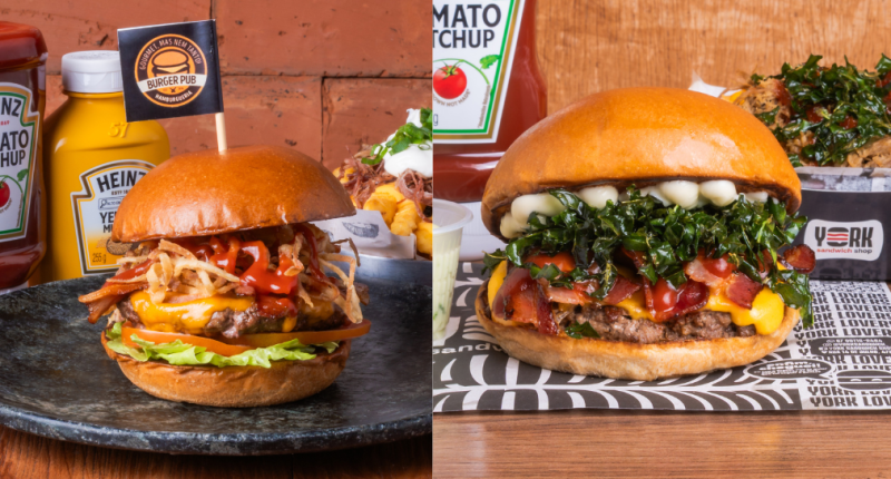 Hambúrgueres exclusivos da Burger Pub e da York Sandwich Shop criados para o Burger Fest 2025
