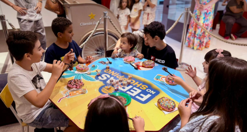 Crianças aproveitam atrações das férias no Shopping Campo Grande
