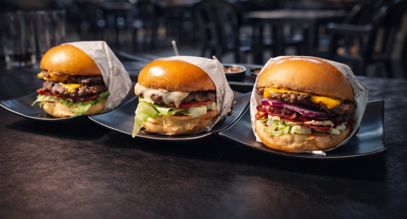 Smash burger artesanal servido no pão brioche na Dogueria Sabor de Mãe, em Campo Grande