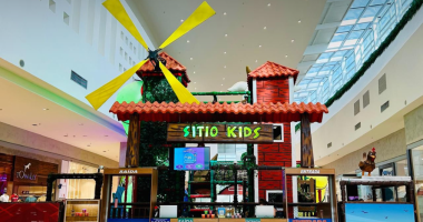 Espaço lúdico montado em uma parte do Shopping
