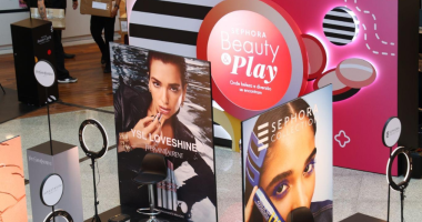 Placa da ação Sephora Beauty & Play Campo Grande