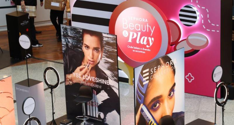 Placa da ação Sephora Beauty & Play Campo Grande