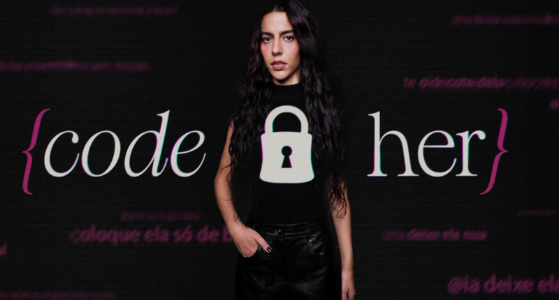 Maria Sena estreando a campanha Code Her