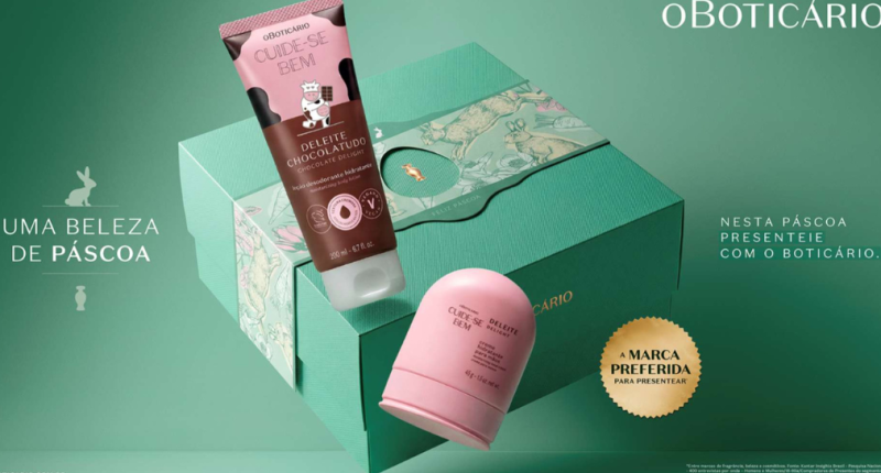 Produtos de beleza inspirados em doces, com fragrâncias de chocolate e caramelo em embalagem sofisticada