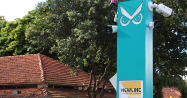 Câmeras com reconhecimento facial monitorando entrada do Parque de Exposições durante a Expogrande