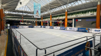 pista de gelo para patinação