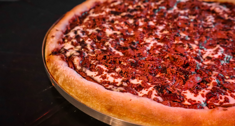 Pizza de chocolate para ilustrar a matéria