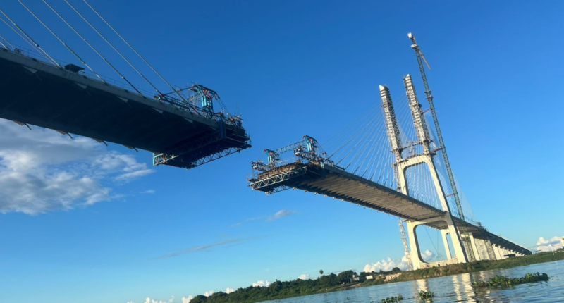 Ponte entre Porto Murtinho (MS) e Carmelo Peralta (PY) consolida ligação logística do comércio sul-mato-grossense aos mercados asiáticos por meio da Rota Bioceânica.