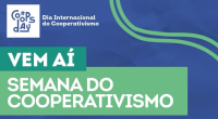 cartaz anunciando o vem aí semana do cooperativismo