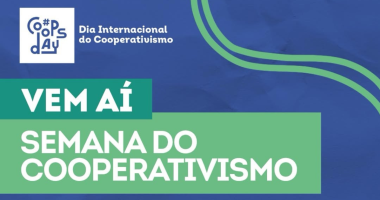 cartaz anunciando o vem aí semana do cooperativismo