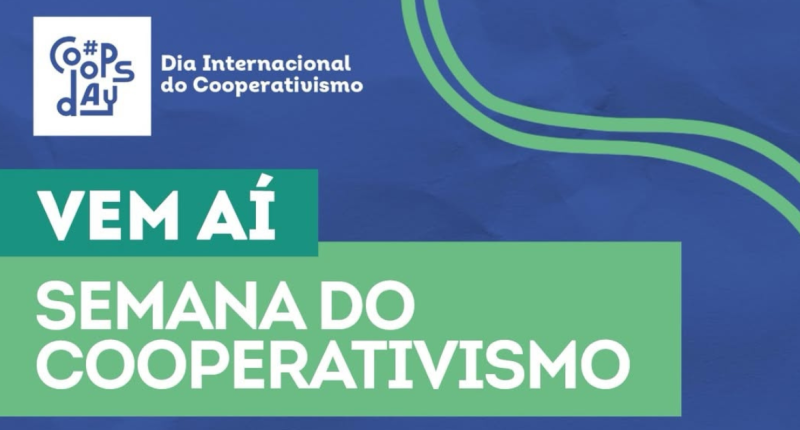 cartaz anunciando o vem aí semana do cooperativismo