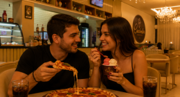 Casal celebra o Dia dos Namorados com pizza artesanal, gelato italiano e bebidas em experiência especial da Cacimba Sorvetes