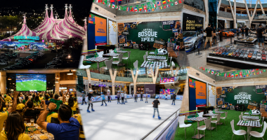Visitantes aproveitam atrações de lazer e entretenimento no Shopping Bosque dos Ipês, em Campo Grande.