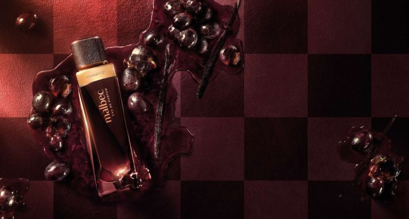 Frasco do Malbec Eau de Parfum, novo perfume masculino do O Boticário com maior concentração de fragrância e assinatura amadeirada.