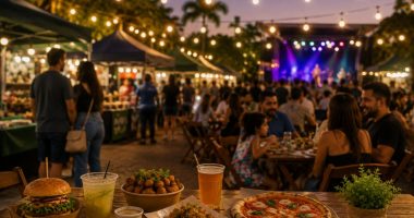 Bosque Degust reúne gastronomia, economia criativa e música ao vivo no estacionamento do Bosque dos Ipês, em Campo Grande.