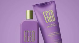 Frasco do perfume Egeo Vanilla Ubesession, do Boticário, com embalagem roxa