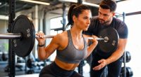 Pessoa realizando musculação durante treino para quem usa canetas emagrecedoras