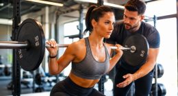 Pessoa realizando musculação durante treino para quem usa canetas emagrecedoras