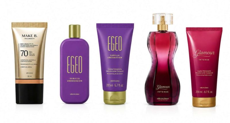 Lançamentos do Boticário em agosto incluem novidades das linhas Make B., Egeo e Glamour.