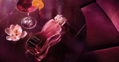 Frasco de Glamour Intense, nova fragrância feminina do Boticário lançada em comemoração aos 25 anos da linha Glamour.