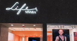 Fachada da nova loja da Vivara Life no Norte Sul Plaza, em Campo Grande, com vitrines de joias e acessórios.