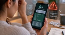 Uso de IA para diagnósticos e informações sobre saúde.