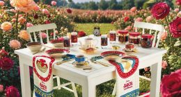 Coleção Alice no País das Maravilhas da Avon com itens para casa e mesa posta.