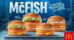 McFish Deluxe lançado pelo McDonald’s com alface e tomate.