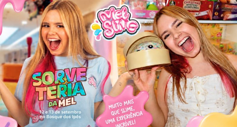 Mel Slime em Campo Grande com a Sorveteria da Mel no Bosque dos Ipês.