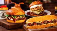 Pratos gastronômicos do Festival Bar em Bar 2026, que reúne bares e restaurantes de Mato Grosso do Sul.