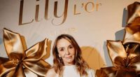 Atriz Philippine Leroy-Beaulieu na campanha do perfume Lily L’Or Elixir do Boticário.