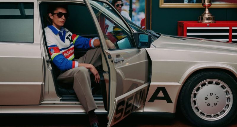 Peças da coleção Zara Ayrton Senna, com roupas e acessórios inspirados no estilo do tricampeão de Fórmula 1.