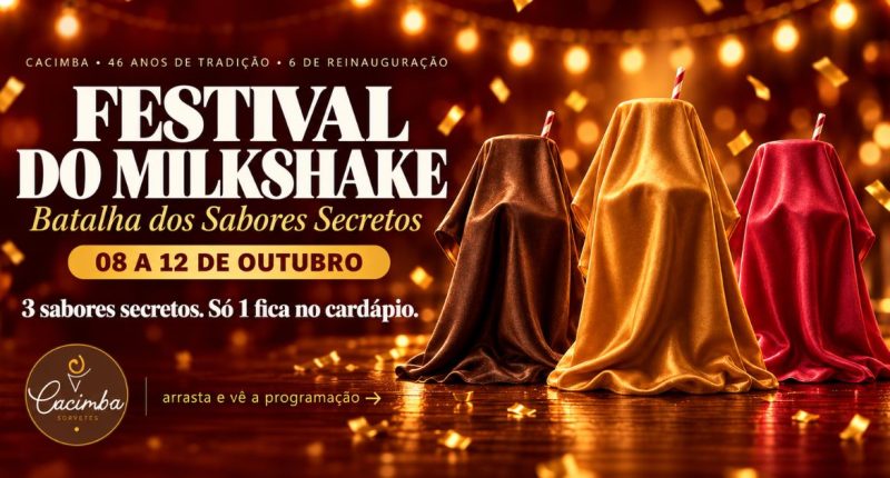 Festival de Milkshakes da Cacimba em comemoração aos 46 anos da sorveteria em Campo Grande.